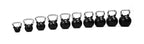 Muscle Power Rubberen Kettlebell - Zwart - 24 kg - Detail