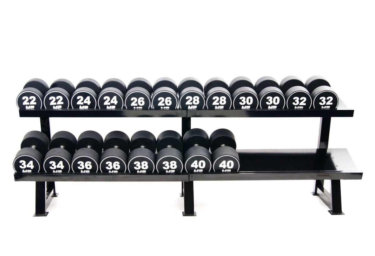 Muscle Power Dumbbellrek Heavy 2-laags - Zwart - Detail