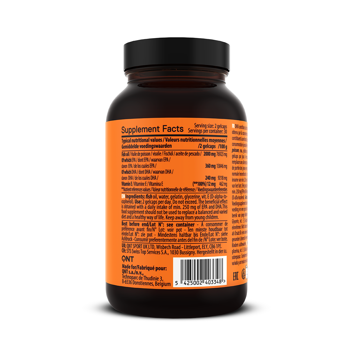 QNT Omega 3 - 1000 mg - 60 Gel Capsules - Detail
