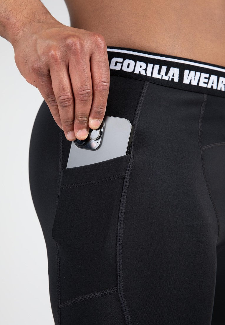 Gorilla Wear Philadelphia Short Tights - Zwart - Detail