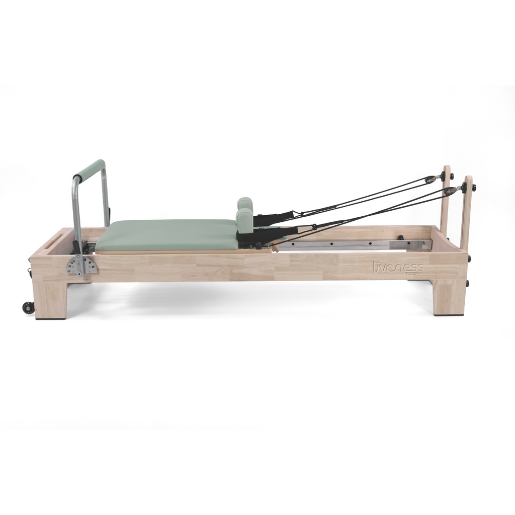 Toorx Liveness Opvouwbare Eikenhout Reformer PTX 3000 - Green Tea - Detail