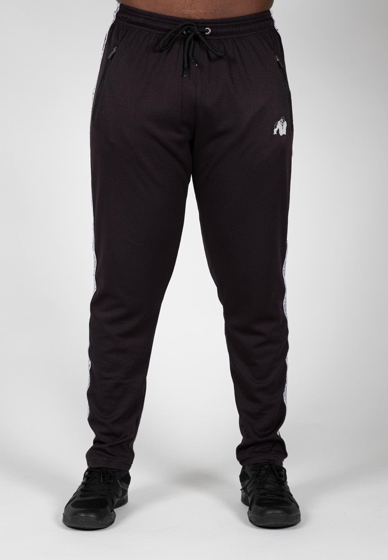Gorilla Wear Reydon Mesh Trainingsbroek 2.0 - Zwart - Vooraanzicht