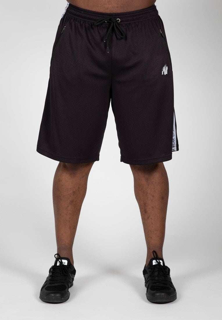 Gorilla Wear Reydon Mesh Shorts 2.0 - Zwart - Vooraanzicht