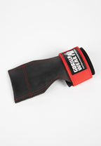 Gorilla Wear Lifting Grips - Zwart/Rood - Detail