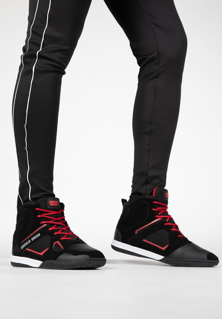 Gorilla Wear Troy High Tops Sportschoenen - Zwart/Rood - Detail