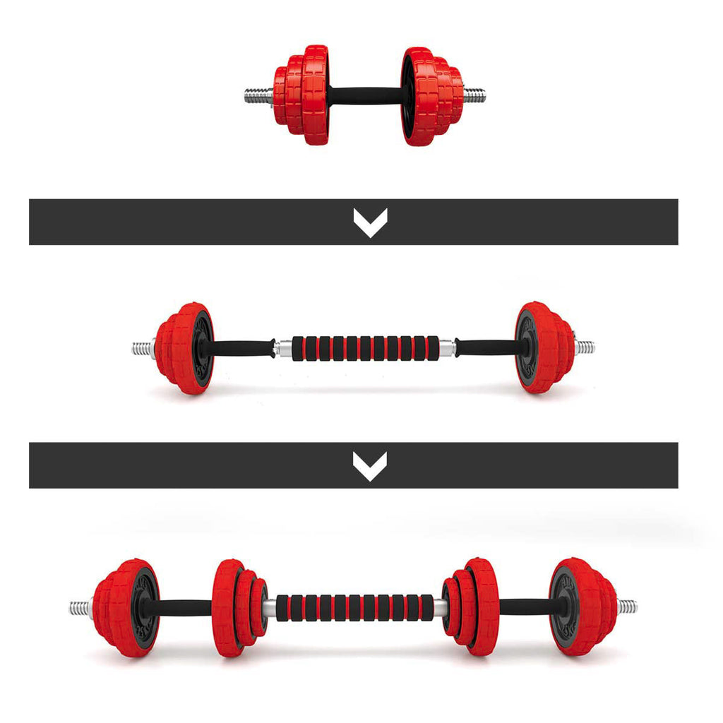 HMS Verstelbare Halter en Dumbbell Set - Rood - 20 kg - Detail