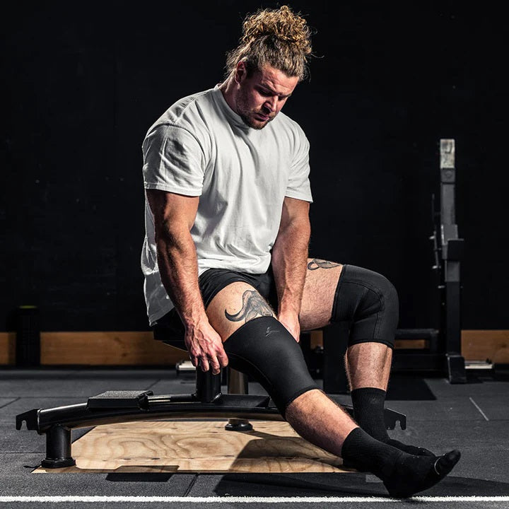 Reeva Powerlifting Knee Sleeves - Zwart - Detail