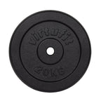 VirtuFit Gietijzeren Halterschijf - Halter gewicht - 30 mm - 20 kg - Zwart - Detail