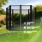 VirtuFit Trampoline met Veiligheidsnet - Zwart - 251 cm - Tweedekans - Detail
