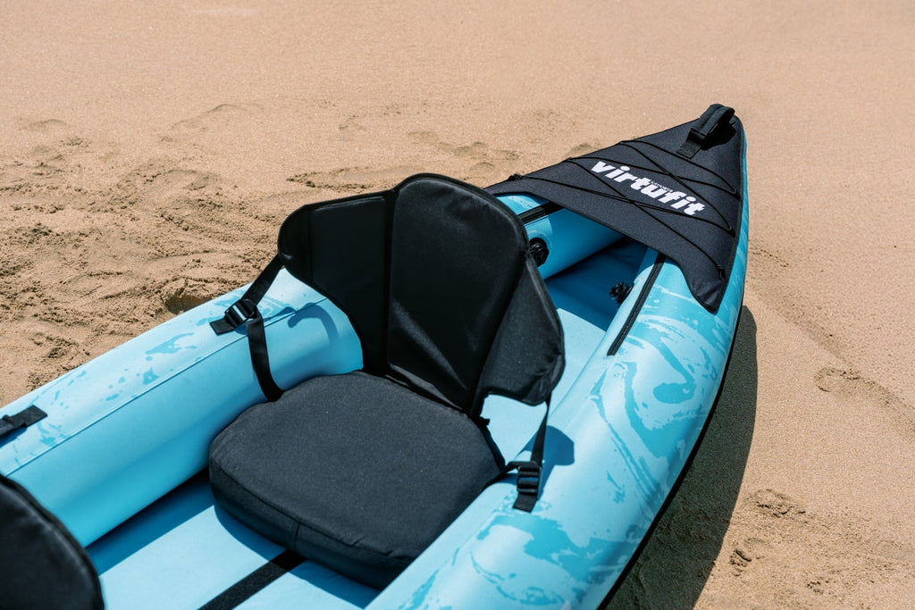 VirtuFit Kayak 335 - Turquoise - Met Kajak zitjes en draagtas - Detail