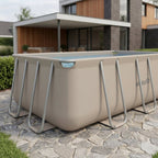 VirtuFit Rechthoekig Zwembad 400 x 200 x 122 cm - Beige - Detail