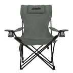 VirtuFit Campingstoel opvouwbaar met voetsteun - Strandstoel - Grijs - Set van 2 - In gebruik