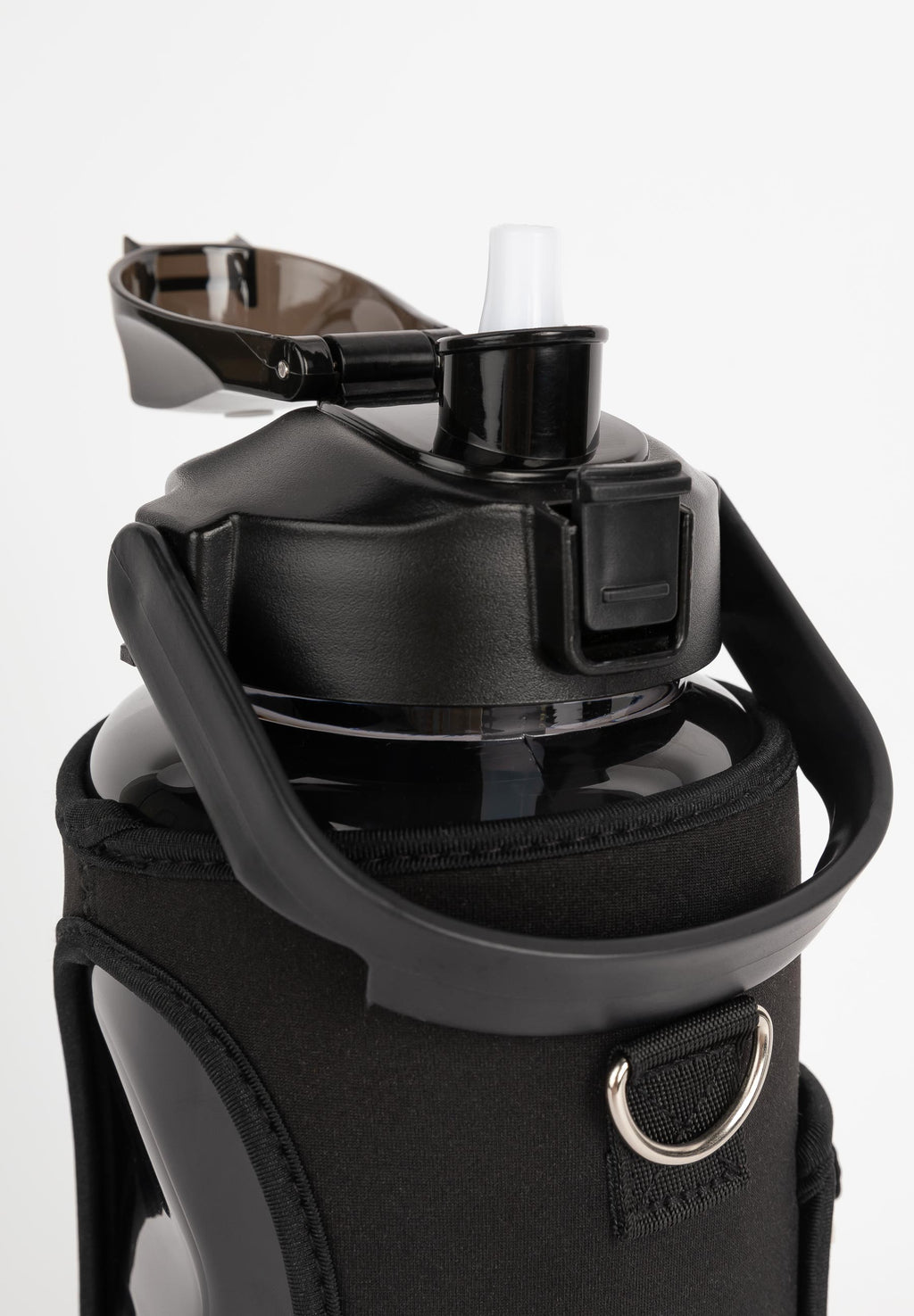 Gorilla Wear Waterfles met Sleeve - Zwart - 2 L - Detail
