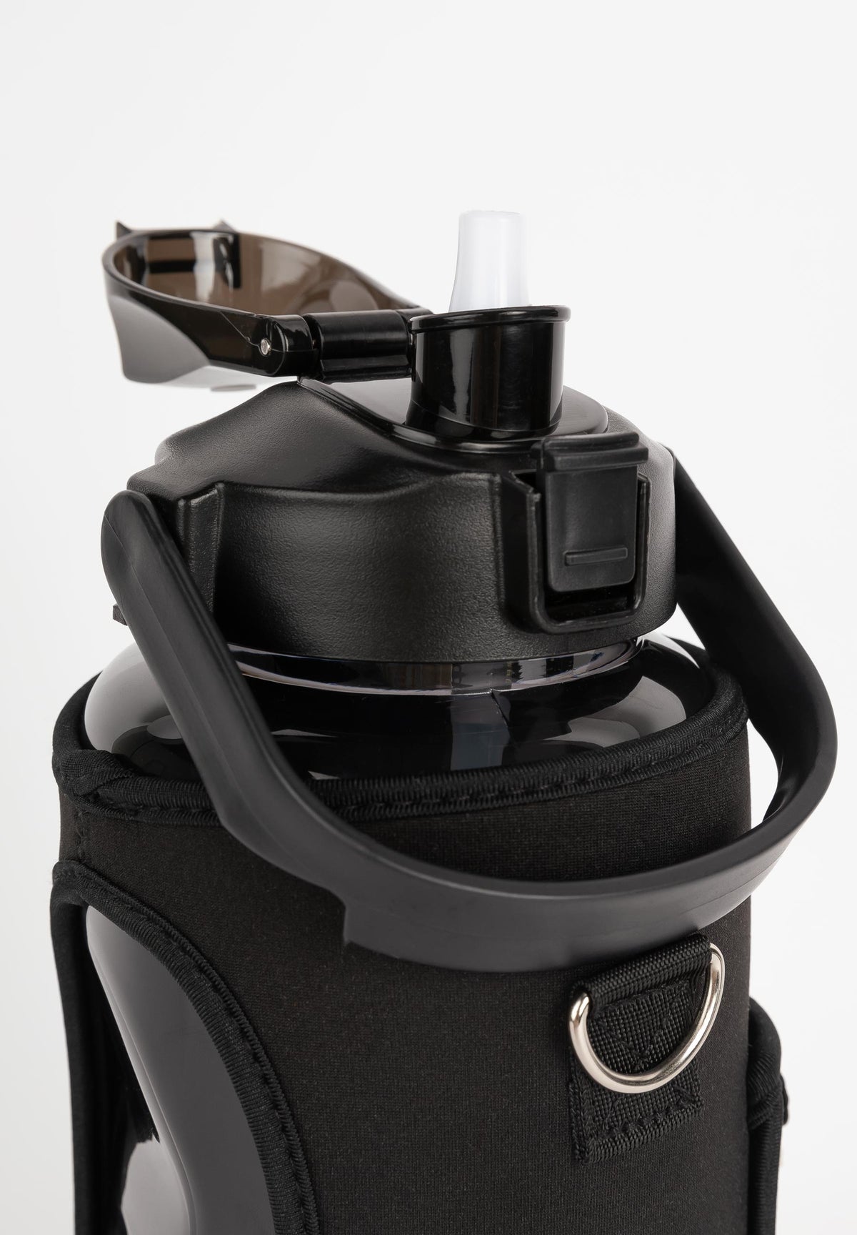 Gorilla Wear Waterfles met Sleeve - Zwart - 2 L - Detail