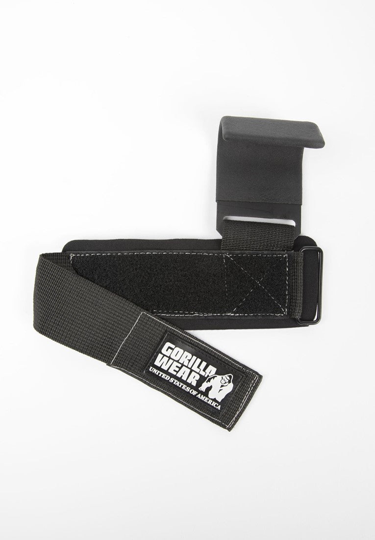 Gorilla Wear Weight Lifting Hooks - Zwart/Wit - Detail