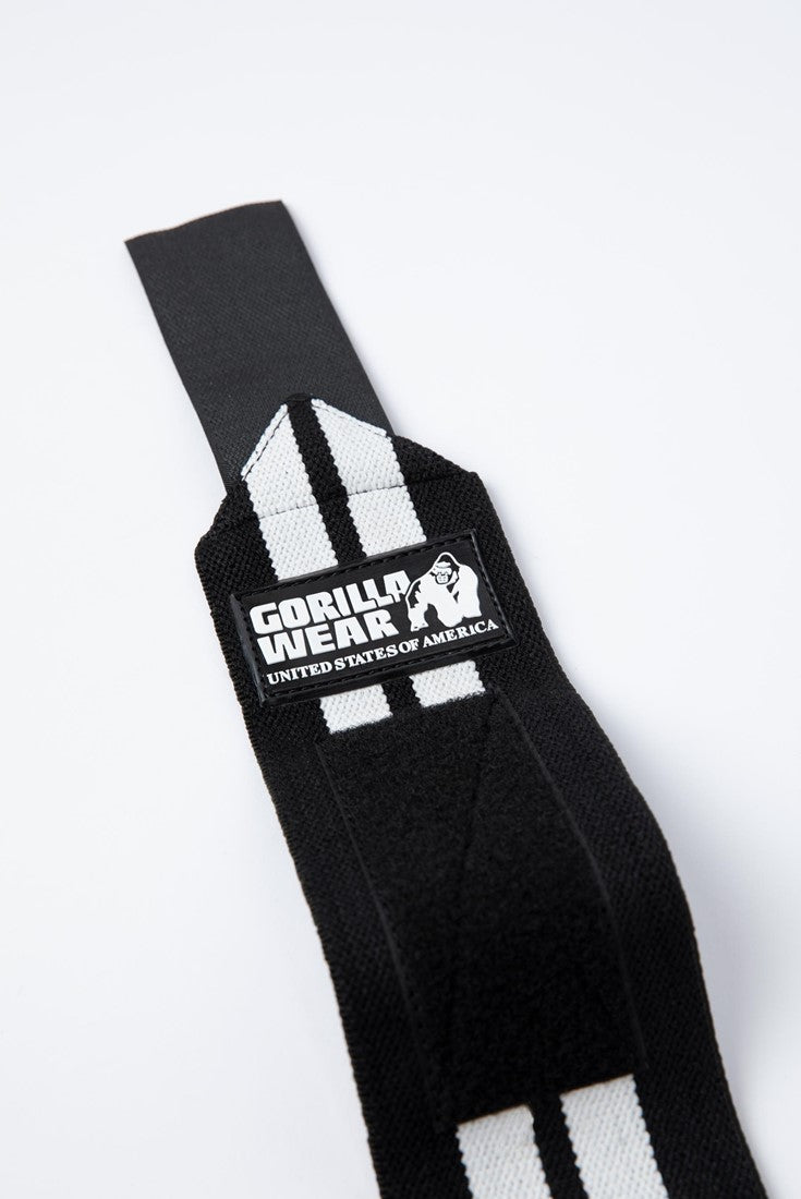 Gorilla Wear Wrist Wraps Pro - Zwart/Wit - Detail