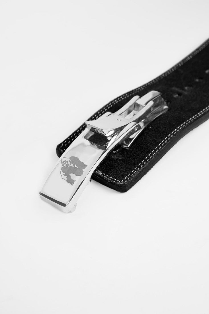 Gorilla Wear Halterriem - 4 Inch Leren Lever Lifting Belt - Zwart - Detail