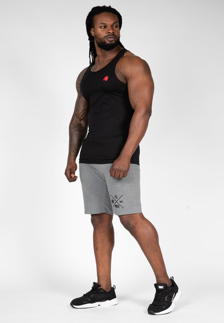 Gorilla Wear Adams Stretch Tank Top - Zwart - Detail