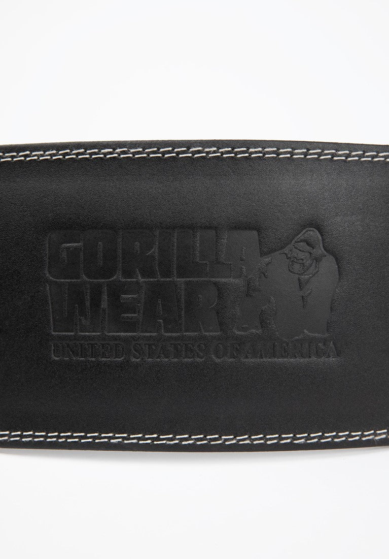 Gorilla Wear Halterriem - 6 Inch Padded Leren Lifting Belt - Zwart - Detail