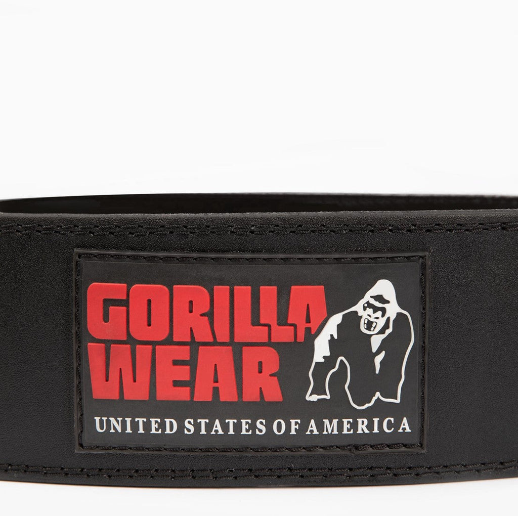 Gorilla Wear Halterriem - 4 Inch Padded Leren Lifting Belt - Zwart - Detail