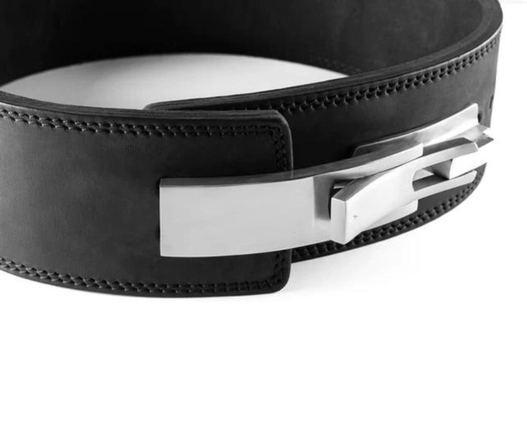 Reeva Halterriem - Nubik Leer Lifting Belt - Zwart - In gebruik