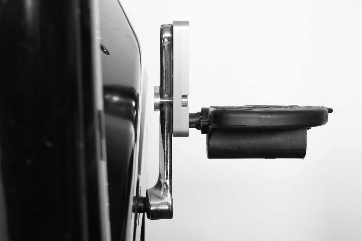 FOM Crankverkorter Home - Aluminium Pedaalarm Links - In gebruik