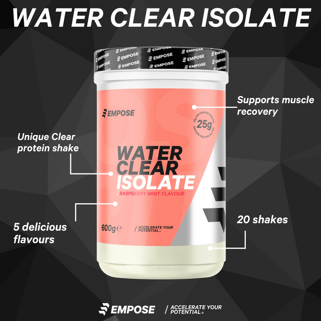 Empose Nutrition Water Clear Isolate - Proteine Ranja - Eiwit Poeder - 600 gr - Framboos / Munt - In gebruik