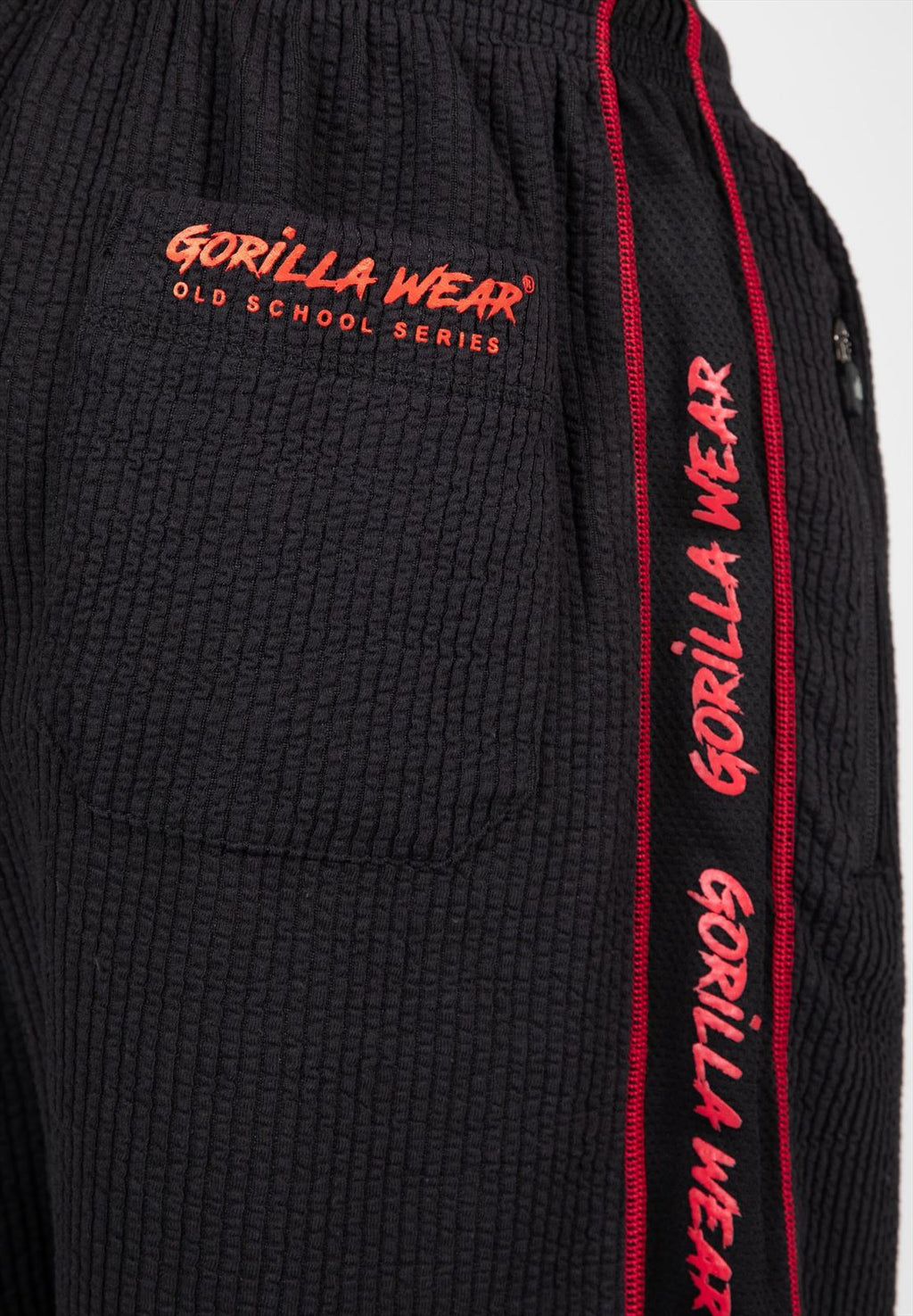Gorilla Wear Buffalo Old School Workout Shorts - Zwart/Rood - Afbeelding 7