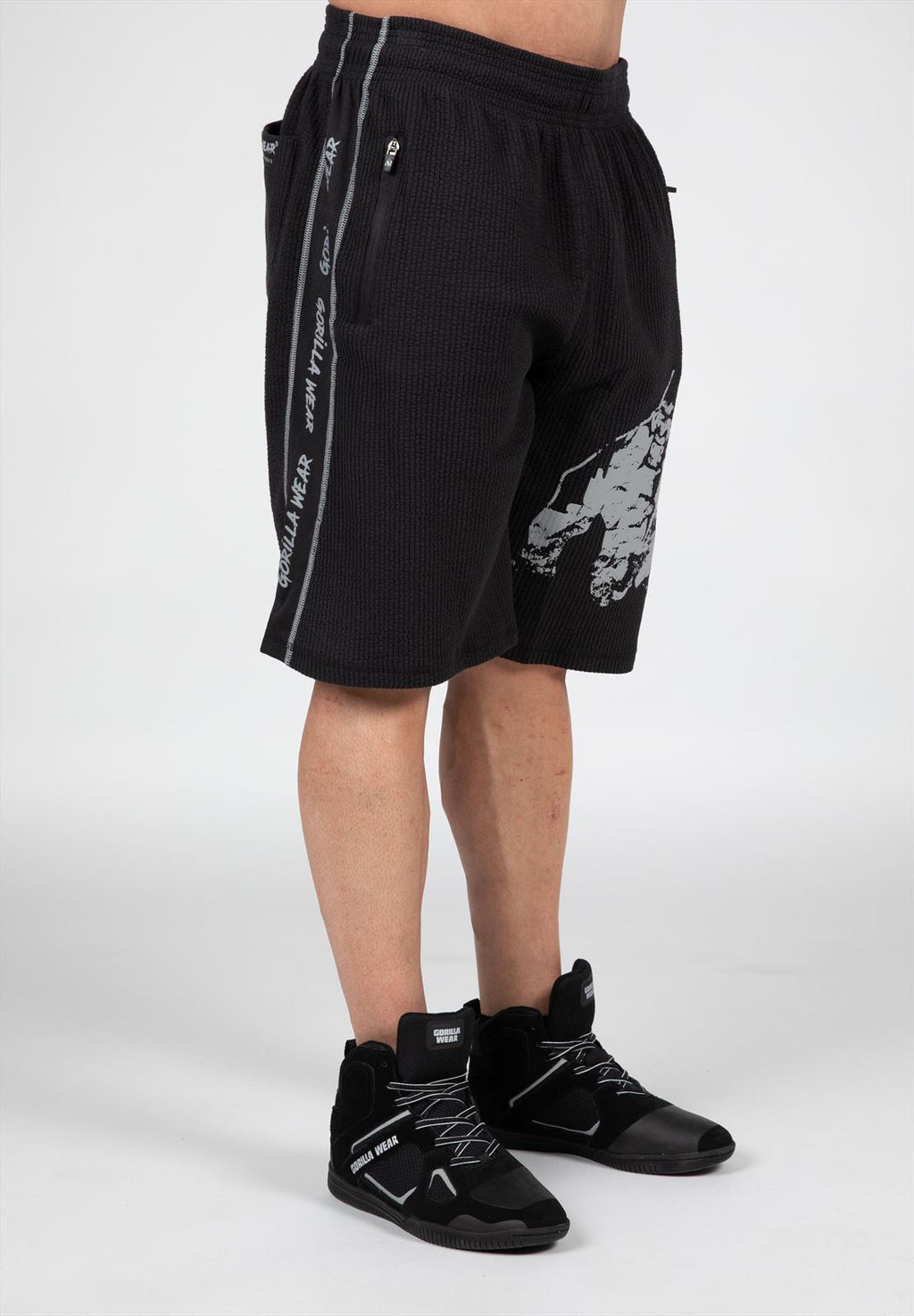 Gorilla Wear Buffalo Old School Workout Shorts - Zwart/Grijs - Afbeelding 8