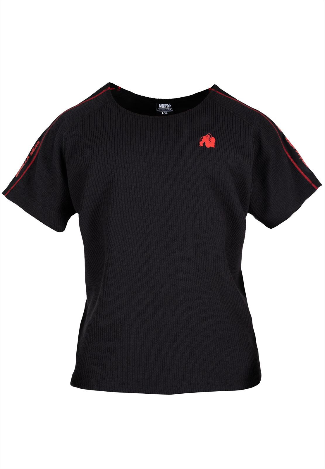 Gorilla Wear Buffalo Old School Workout T-Shirt - Zwart/Rood - Afbeelding 7