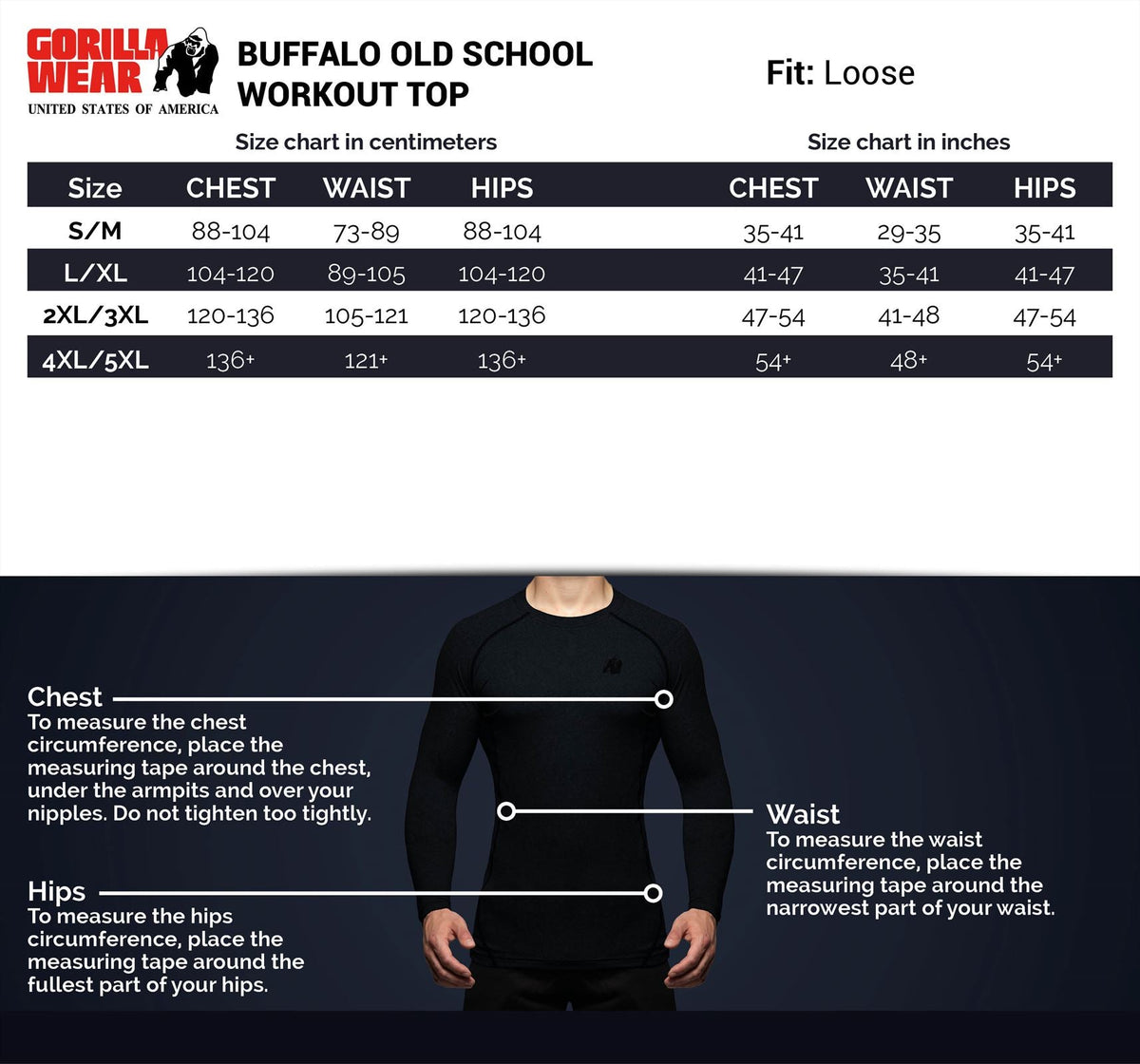Gorilla Wear Buffalo Old School Workout T-Shirt - Zwart/Rood - Afbeelding 9