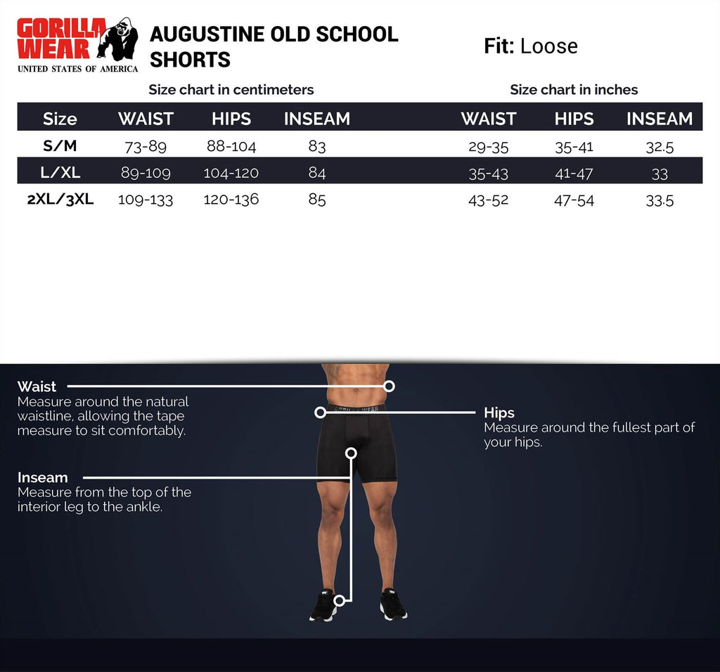 Gorilla Wear Augustine Old School Shorts - Zwart - Afbeelding 12