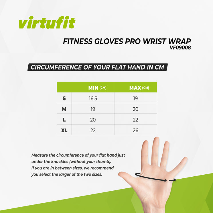VirtuFit Fitnesshandschoenen Pro met Wristwrap - In gebruik