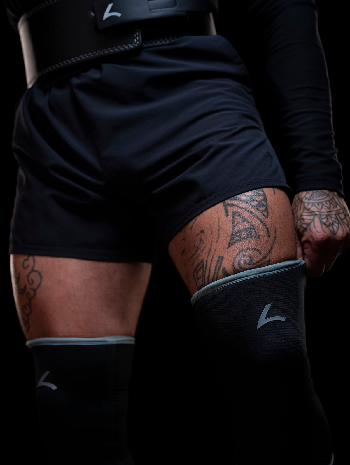 Reeva Powerlifting Knee Sleeves - Knie Bandages - 7 mm - Grijs - Afbeelding 6