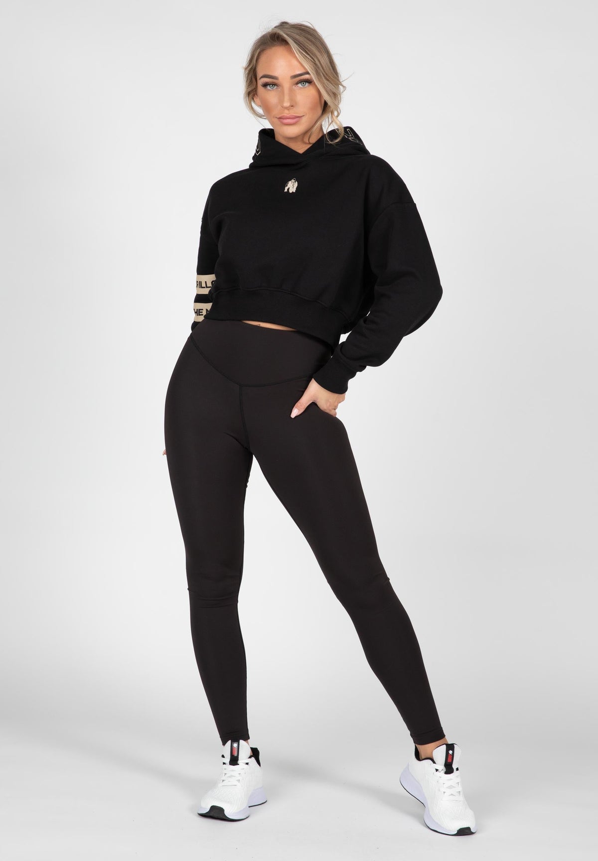 Gorilla Wear Tracey Cropped Hoodie - Zwart - Afbeelding 8