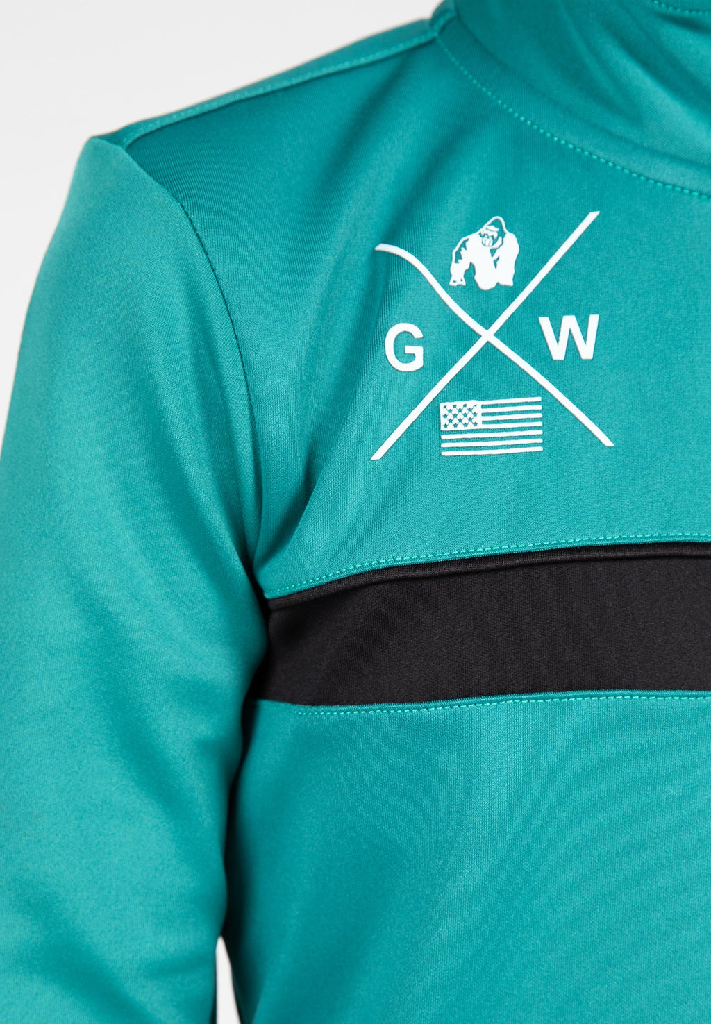 Gorilla Wear Vernon Kids Trainingsjas - Groen/Blauw - Afbeelding 8