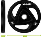 VirtuFit Halterschijf Opbergrek + Rubberen Halterschijf - 150 kg - In gebruik