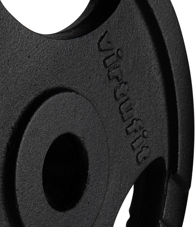 VirtuFit Halterschijf Opbergrek + Gietijzeren Halterschijf - 150 kg - In gebruik