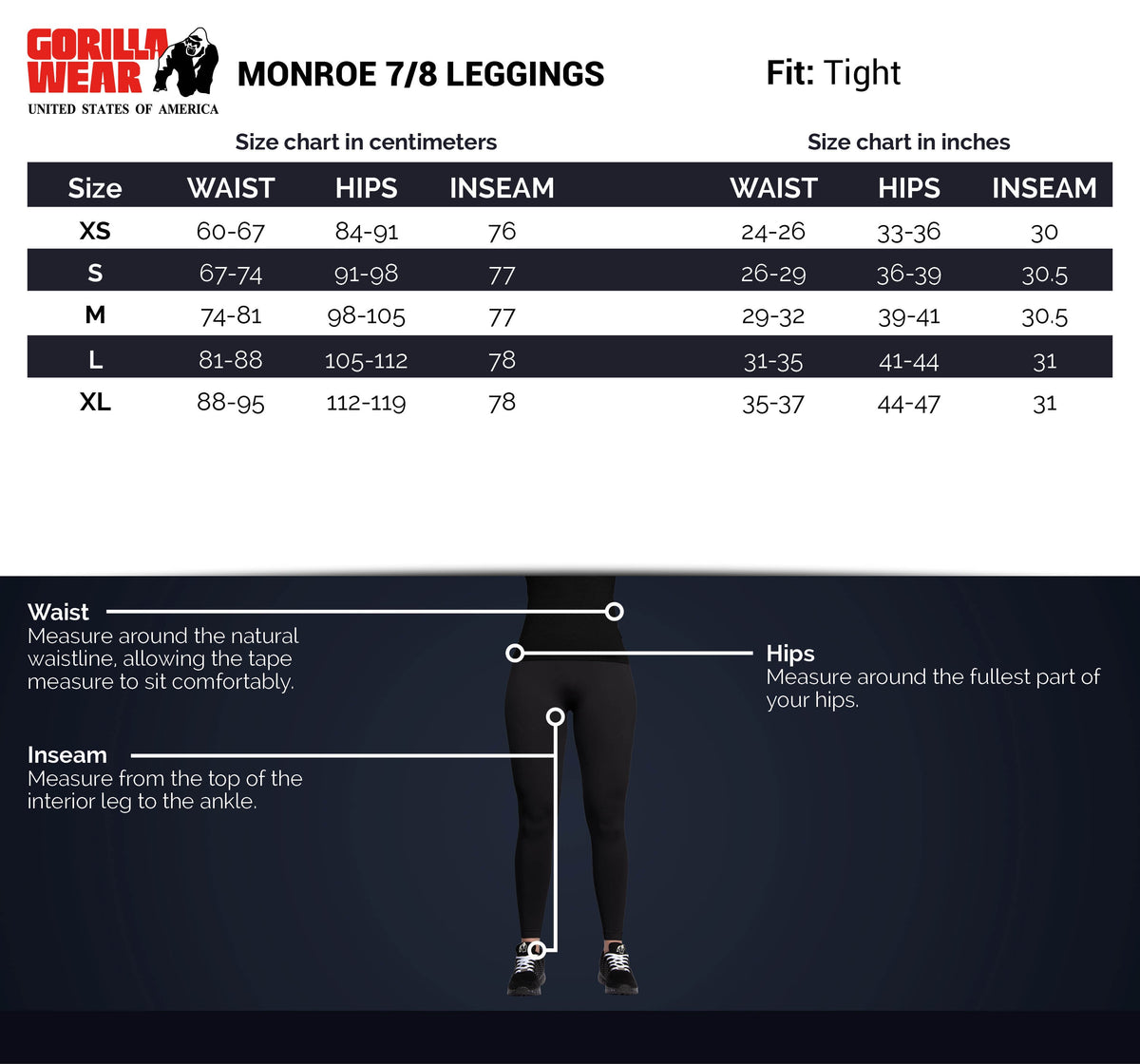 Gorilla Wear Monroe 7/8 Leggings - Grijs - Afbeelding 10
