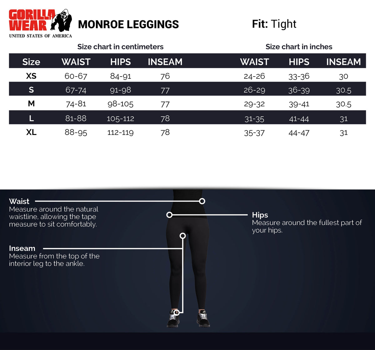 Gorilla Wear Monroe Leggings - Grijs - Afbeelding 8