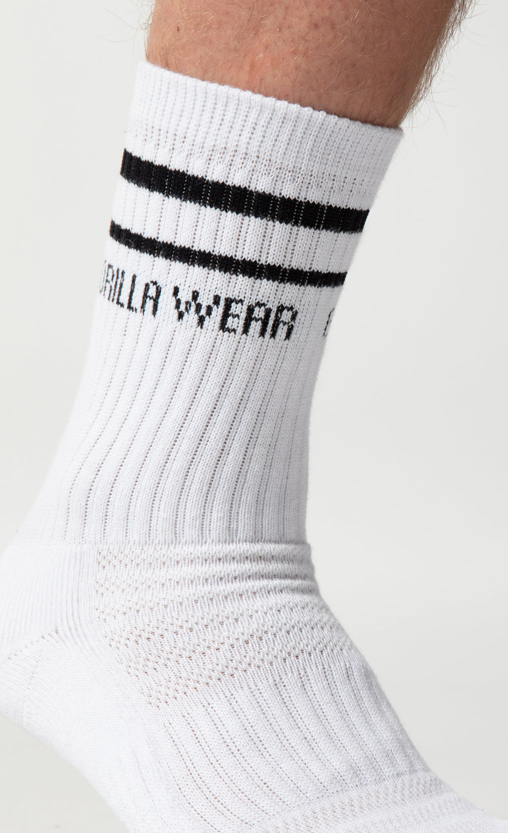 Gorilla Wear Crew Sokken 1-Pack - Wit - In gebruik