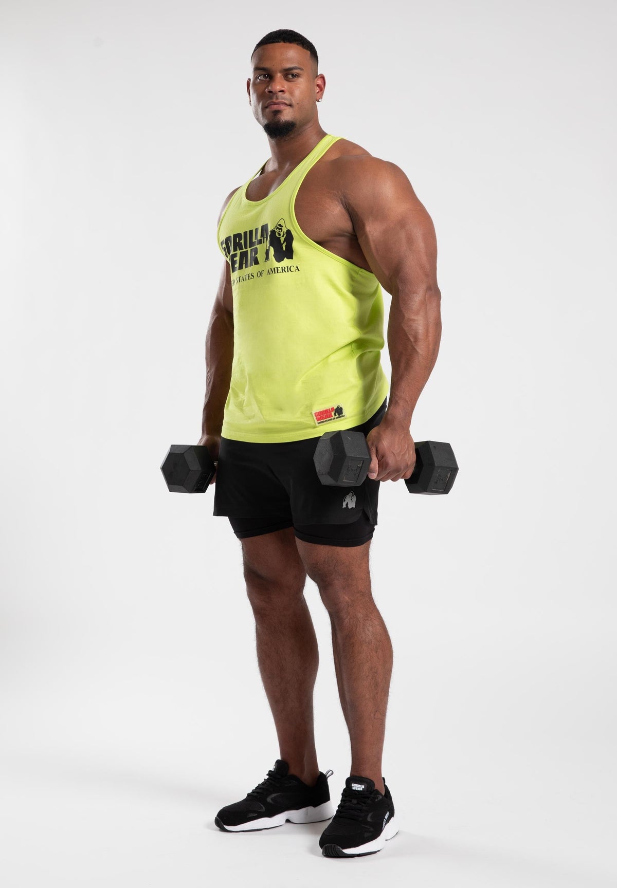 Gorilla Wear Classic Tank Top - Wild Lime - In gebruik