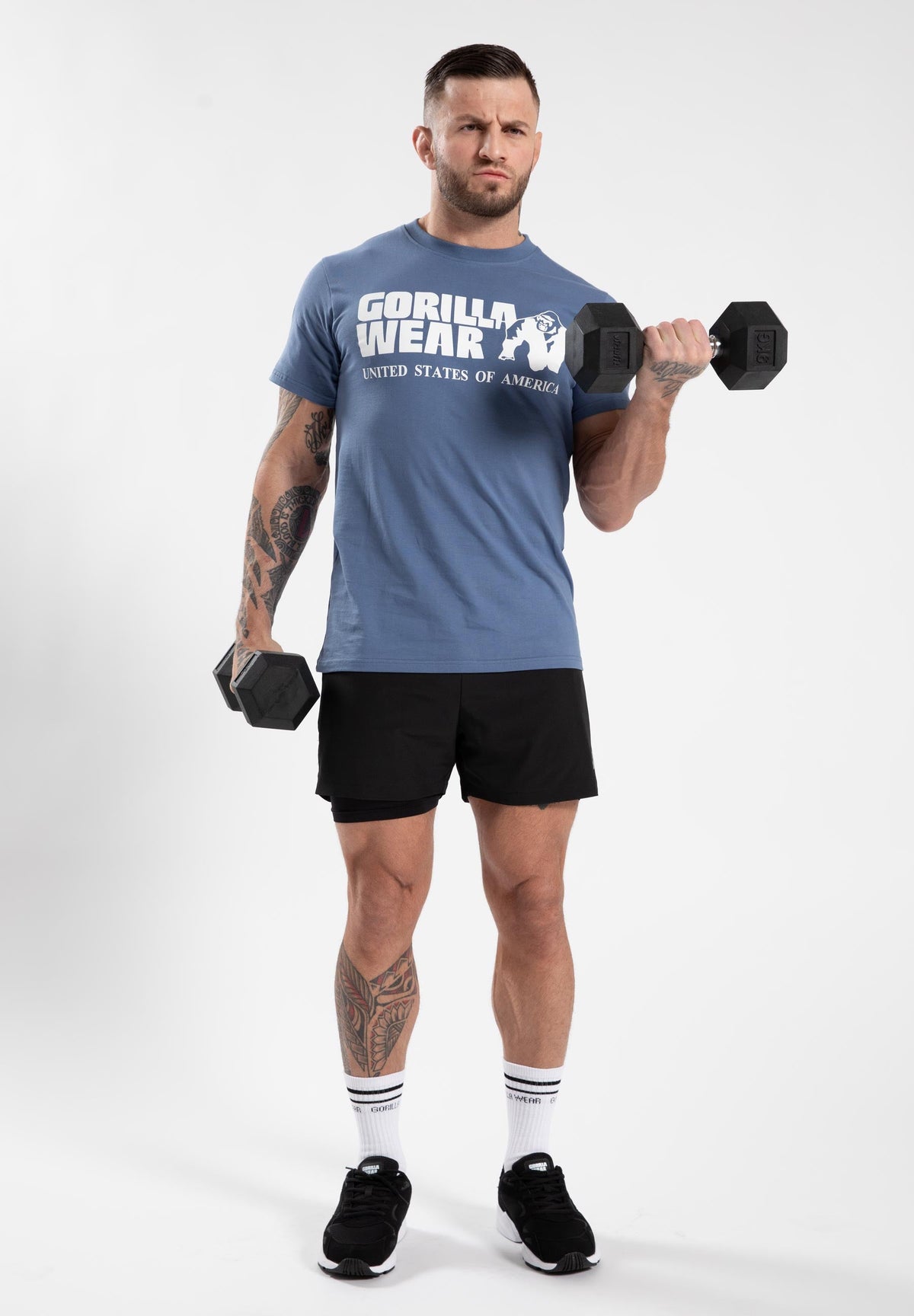 Gorilla Wear Classic T-shirt - Coronet Blauw - Afbeelding 6