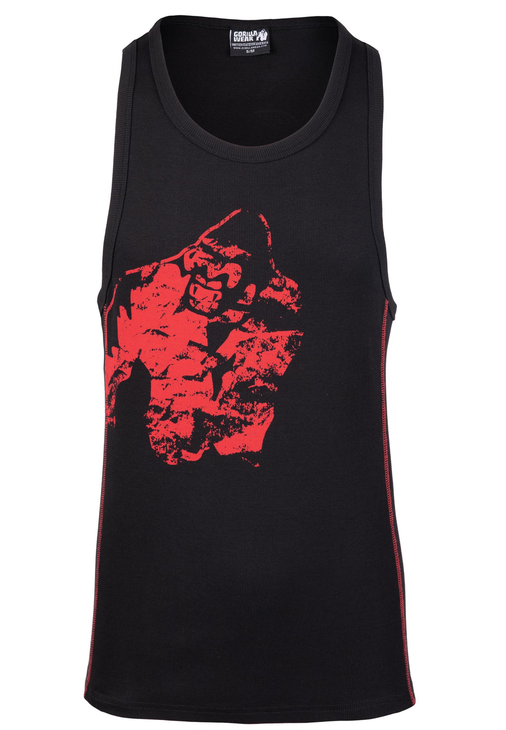 Gorilla Wear Monterey Tank Top - Zwart/Rood - Afbeelding 7