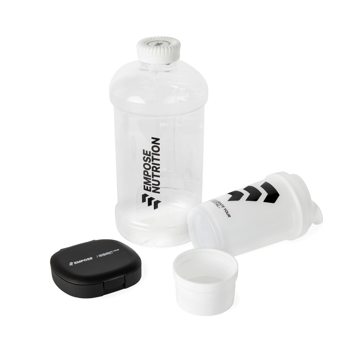 Empose Nutrition Water Jug - Waterfles - 2,2L - Wit - In gebruik