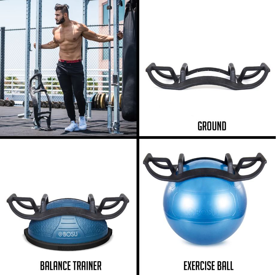 Bosu Helm / Push-Up Bar - Zwart - In gebruik