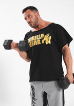 Gorilla Wear Classic Work Out Top - Zwart/Goud - In gebruik