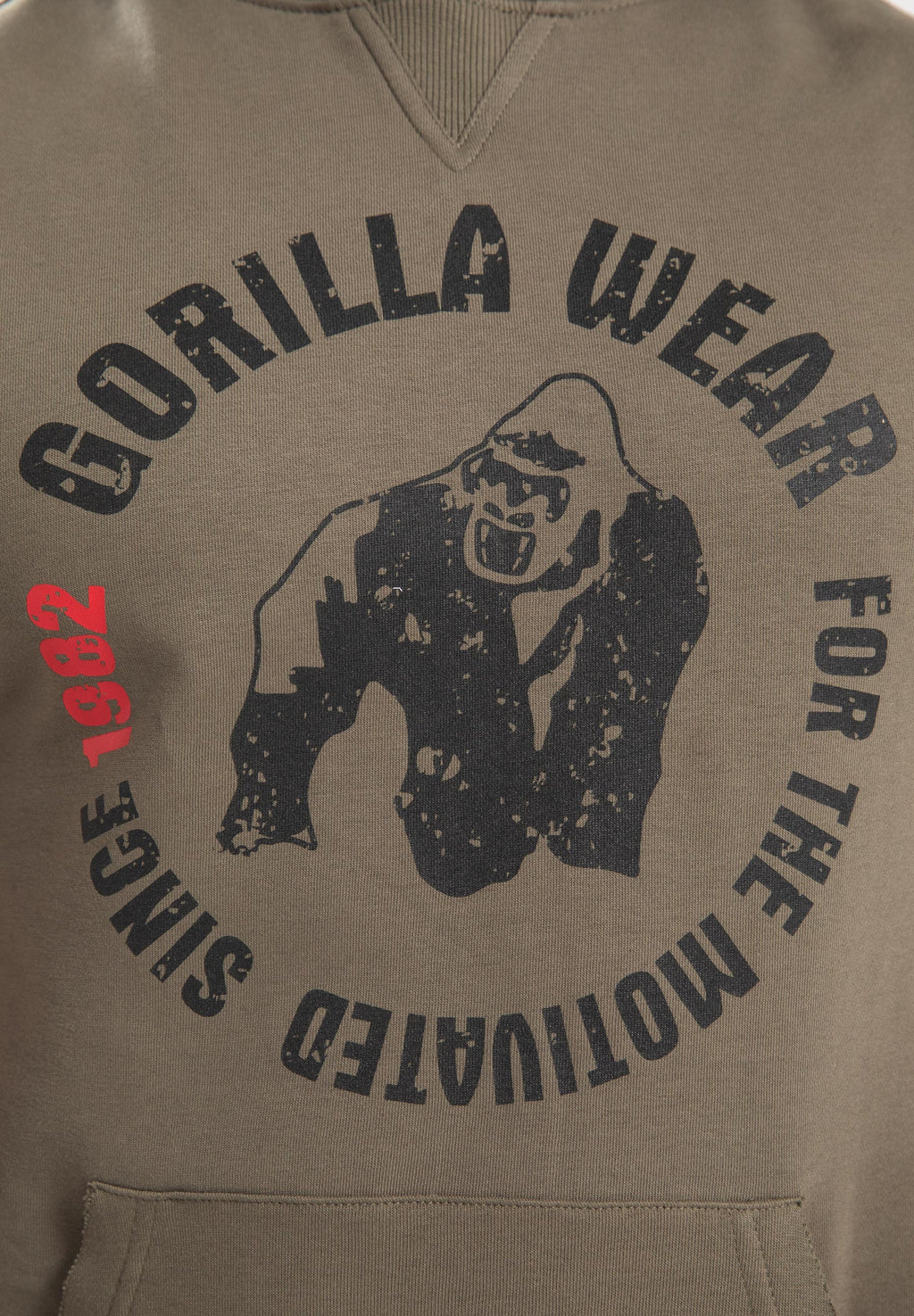 Gorilla Wear Marshall Mouwloze Hoodie - Legergroen - Afbeelding 6