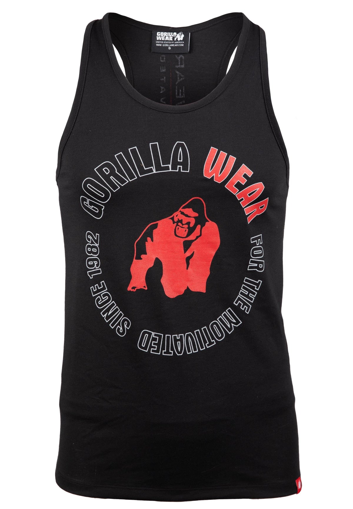 Gorilla Wear Lafayette Tank Top - Zwart - Achteraanzicht