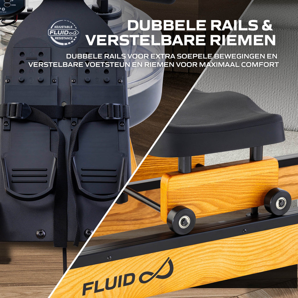 Fluid Rower Roeitrainer Apollo XL - Beuken - Afbeelding 6